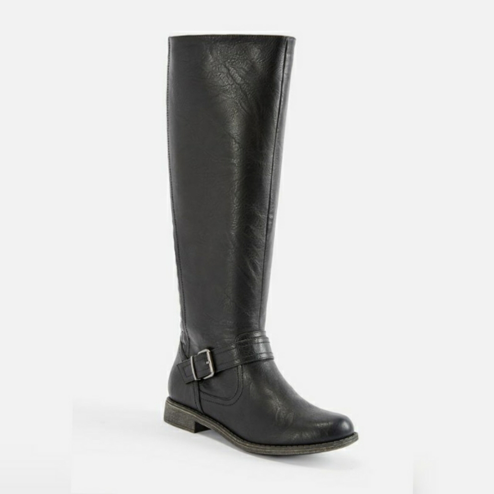 NWT Just Fab size 6 tall boots in black - Picture 1 of 4